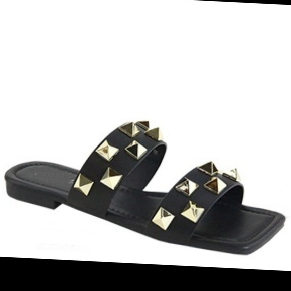 Lilian Black Studded sandals - Picture 2 of 2